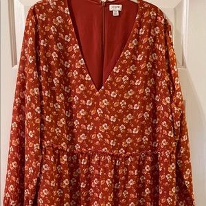 J. Crew Tiered Floral Midi Dress